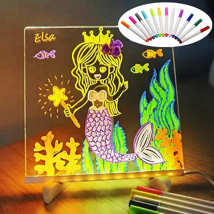 چراغ خواب و تخته LED یادداشت ۷ رنگ