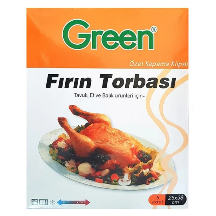 کیسه پخت گرین ترکیه مدل تنورک پخت بسته 8 عددی