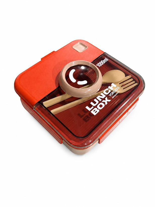 ظرف غذا همراه با قاشق و چنگال مدل camera lunch box
