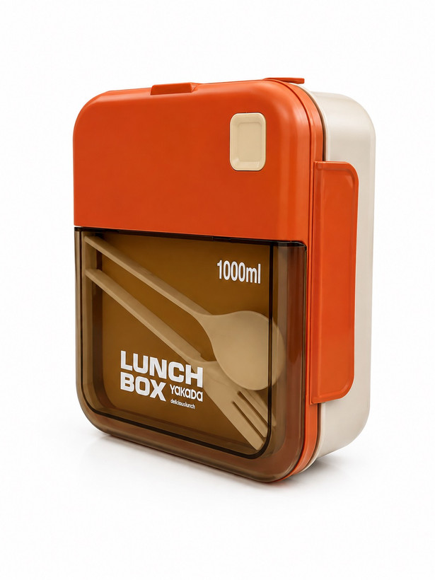 ظرف غذا همراه با قاشق و چنگال مدل lunch box