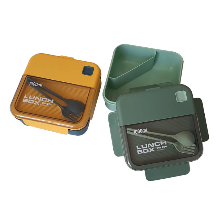 ظرف غذا همراه با قاشق و چنگال مدل lunch box